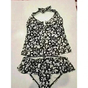 Ninety-Nine Degrees 2 Piece U-Front Tankini Swimsuit Size 6‎